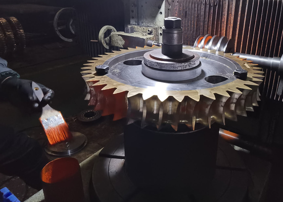 Type droit 45 dents du module ZI de la roue 10 d'engrenage à vis sans fin ZCuAl10Fe3
